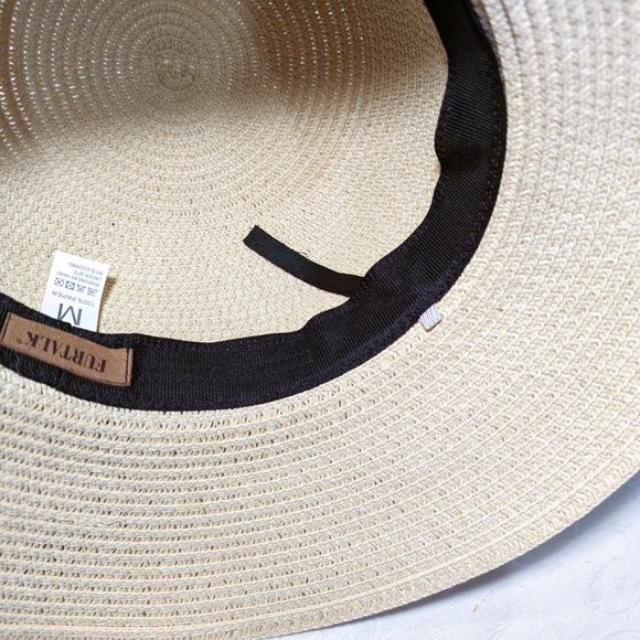 FURTALK Women's Summer Wide Brim Sun Beach Hat with Ribbon, size M - Picture 4 of 5